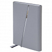 Ежедневник недатированный А5 145х213 мм BRAUBERG "Vogue", под кожу, магнитный клапан, 160 л., серый, 116224