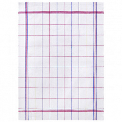 Салфетка универсальная, ХЛОПОК, 47х65 см, белая клетка, легкий цветной контур, ассорти, BOOMHOUSE (БУМХАУС), 700886