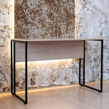 Стол BRABIX "SMART CD-019", 1180х600х770 мм, ЛОФТ, металл/ЛДСП ясень шимо светлый, каркас черный, 641947