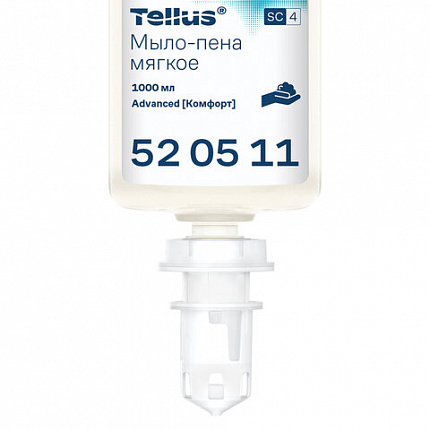 Картридж с жидким мылом-пеной одноразовый Tellus/TORK (Система S4) Advanced, мягкое, 1 л, 520511