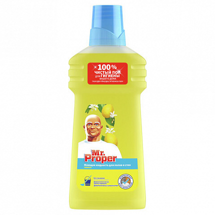 Средство для мытья пола и стен 500 мл, MR.PROPER (Мистер Пропер) "Лимон"