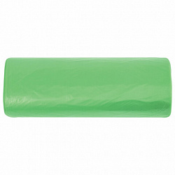 Мешки для мусора биоразлагаемые 35 л, зеленые, рулон 20 шт., ПНД 11 мкм, 50х60 см, ЛЮБАША, 608098