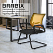 Кресло для приемных и переговорных BRABIX "Fly CF-100", оранжевое/черное, 532088