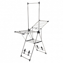 Сушилка напольная для белья раскладная, 6 зон сушки, 18 метров, LAIMA HOME GRANDIOSE STAR, 700474