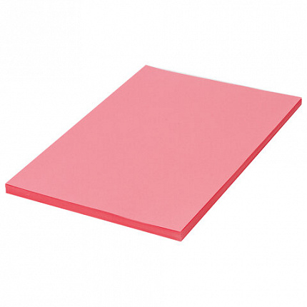 Бумага цветная BRAUBERG, А4, 80 г/м2, 100 л., медиум, розовая, для офисной техники, 112455