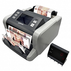 Счетчик банкнот VITRANA (ВИТРАНА) HR60 MUIC, опред. номинала RUB USD CNY EUR, выносной дисплей, УФ МАГ ИК CIS детекции, 1000 б/мин, 291384
