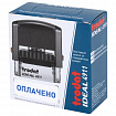 Штамп стандартный "ОПЛАЧЕНО", оттиск 38х14 мм, синий, TRODAT IDEAL 4911 DB-1.2, 161487/214130