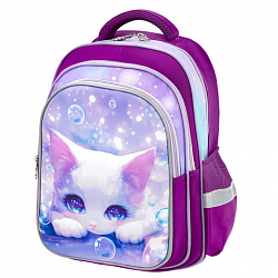 Рюкзак SNOOBAG (СНУБЭГ) FLOSSY, 2 отделения, 3 кармана, "Мечтатель", объемный дизайн, 40х28х18 см, 274441