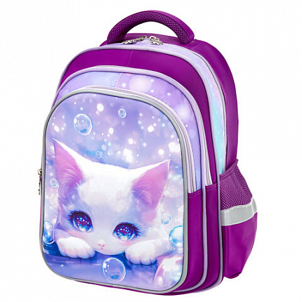 Рюкзак SNOOBAG (СНУБЭГ) FLOSSY, 2 отделения, 3 кармана, "Мечтатель", объемный дизайн, 40х28х18 см, 274441