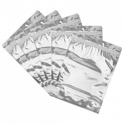 Пакеты дой-пак с замком ZIP LOCK, металлизированная + прозрачная стенка, 200х300 + 50 мм, КОМПЛЕКТ 100 штук, 70 мкм, BRAUBERG, 700687