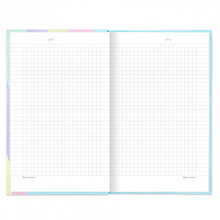 Блокнот А5 134х206 мм, 80 л., твёрдый, клетка, BRAUBERG, кросс-серия PASTEL, 117015