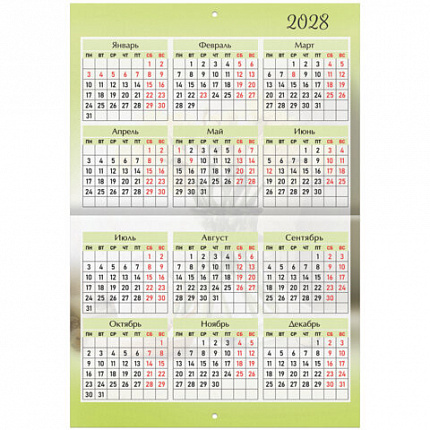 Календарь-планер настенный перекидной на 2027 г., 12 листов, 29,5х21,3 см, BRAUBERG, "Цветы", 118449