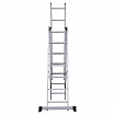Лестница-трансформер 3-х секционная 3х7 ступеней, высота 4,5 м (3 секции по 1,9 м), нагрузка 150 кг, алюминий, НОВАЯ ВЫСОТА, 1230307