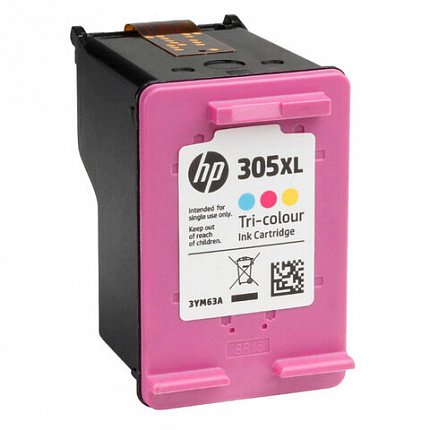 Картридж струйный HP (3YM63AE) DJ 2320/2720/4120, №305XL, трехцветный, оригинальный, ресурс 200 страниц