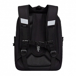 Ранец GRIZZLY анатомическая спинка, с брелоком, для девочек, "STARS", 36х29х18 см, RAf-592-4/3