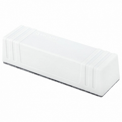 Стиратель магнитный для доски (45х145 мм) + 5 сменных салфеток, BRAUBERG "Standard", цвет белый, 238792