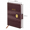 Ежедневник датированный 2026 А5 138х213 мм, BRAUBERG "Elegant", под кожу, застежка, бордовый, 117367