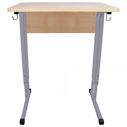 Стол-парта 1-местный регулируемый "Умник", 600х500х640-760 мм, рост 4-6, серый каркас, ЛДСП клён