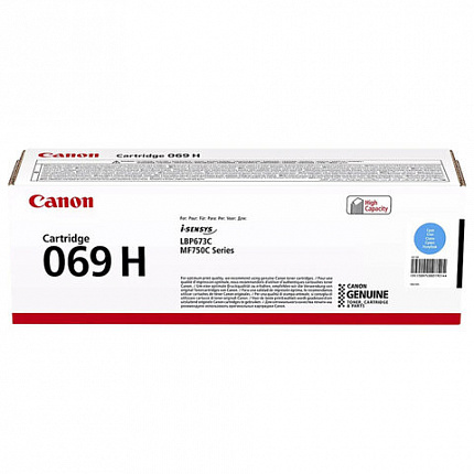 Картридж лазерный CANON (069HC) i-SENSYS LBP673Cdw/MF752Cdw/MF754Cdw, голубой, ресурс 5500 стр., ОРИГИНАЛЬНЫЙ, 5097C002