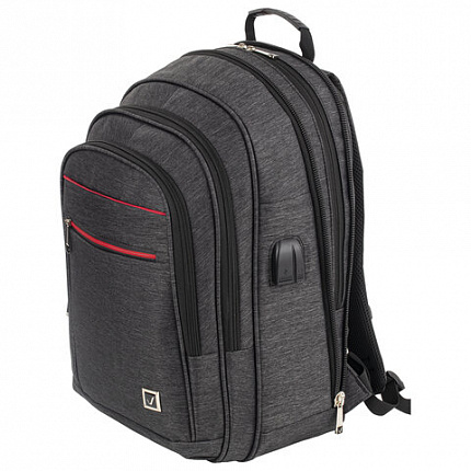 Рюкзак BRAUBERG FUNCTIONAL с отделением для ноутбука, 3 отделения, USB-порт, "Progress", 48х14х34 см, 229873