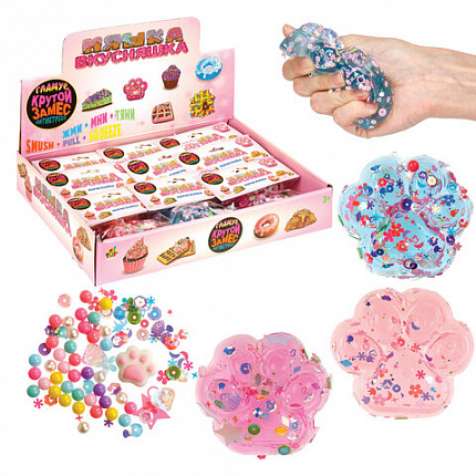 Игрушка-антистресс "Крутой замес. Няшка-вкусняшка МАРМЕЛАПКА", 6,5х6 см, ассорти, 1TOY, Т25384