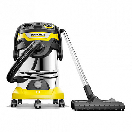 Пылесос хозяйственный KARCHER WD 6 PS, мусоросборник 30л, мощность 1300Вт, желтый, 1., 1.628-360.0