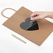 Пакет подарочный КОМПЛЕКТ 7 шт., 26x13x32 см, скретч-слой + стилус, "Heart on Kraft", ЗОЛОТАЯ СКАЗКА, 591971