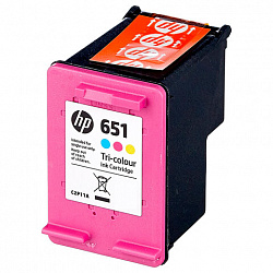 Картридж струйный HP (С2P11AE) Ink Advantage 5575/5645/OfficeJet 202, №651, цветной, оригинальный, ресурс 300 стр., C2P11AE