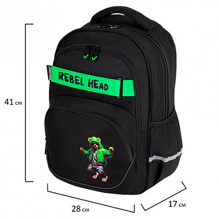 Рюкзак BRAUBERG MOTION, 2 отделения, 3 кармана, "Be cool", 41х28х17 см, 273116