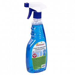 Средство для мытья стекол и зеркал 500 мл "Морозная свежесть", распылитель, ЛЮБАША, 608534