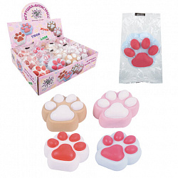 Игрушка-антистресс "КОШАЧЬЯ ЛАПКА", 6х6 см, ассорти 4 цвета, JOLLY JOT (ДЖОЛЛИ ДЖОТ), 665805