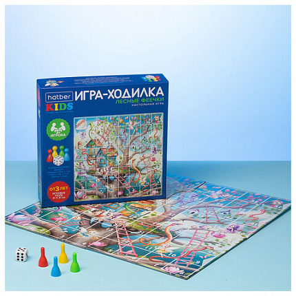 Игра-ходилка настольная детская, АССОРТИ, 5 сюжетов, HATBER