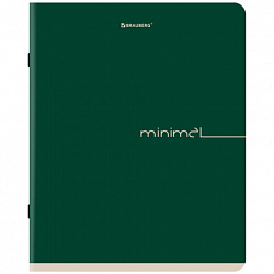 Тетрадь А5, 48 л., BRAUBERG, скоба, клетка, SoftTouch, "Минимал_Цвет", (микс в спайке), 405329