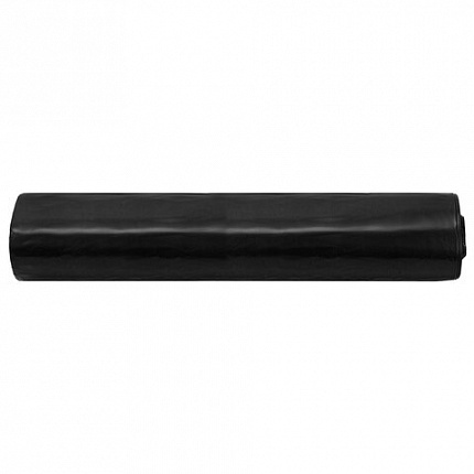 Мешки для мусора 120 л, черные, в рулоне 10 штук, особо прочные, ПВД 65 мкм, 70x110 см, LAIMA, 702672