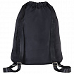 Рюкзак спортивный мешок HEIKKI CASUAL (ХЕЙКИ) с дополнительным карманом, 44х34 см, "Total black", 273457