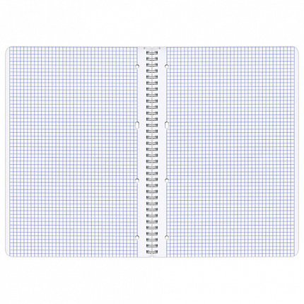 Тетрадь А4, 96 листов, BRAUBERG, гребень, клетка, обложка картон, ОДИН ЦВЕТ, 401882