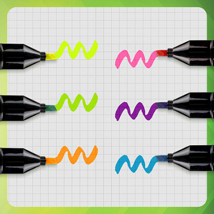 Набор текстовыделителей 6 НЕОНОВЫХ ЦВЕТОВ, АССОРТИ, STAFF College "STICK NEON", линия письма 1-4 мм, скошенный наконечник, 152534