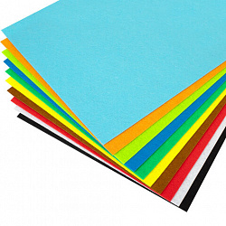 Фетр супер жесткий А4, 1 мм, 10 листов, 10 цветов, плотность 160 г/м2, ОСТРОВ СОКРОВИЩ, 665667