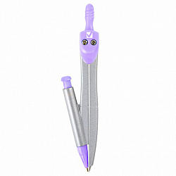 Готовальня BRAUBERG SCHOOL KIT, 9 предметов, циркуль 125 мм, чертежные принадлежности, лаванда, 210713