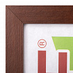 Рамка 30х40 см, небьющаяся, STAFF "Grand", багет 18 мм, цвет "итальянский орех", МДФ, 391198