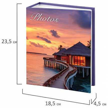Фотоальбом BRAUBERG "Paradise" на 200 фото 10х15 см, твердая обложка, 391429