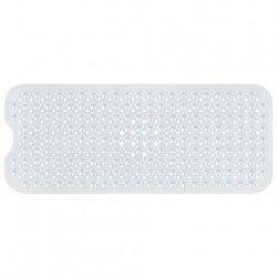 Коврик для ванны противоскользящий 100х40 см, "Полусферы", прозрачный, ПВХ, присоски, PRIMILA (ПРИМИЛА), 700376