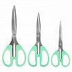 Ножницы BRAUBERG "CLASSIC PRO" 3 шт. (155, 185, 210 мм), мятные ручки, ВЫГОДНАЯ УПАКОВКА, 272979