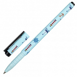 Ручка шариковая BRAUBERG SOFT TOUCH GRIP "NAVY", СИНЯЯ, мягкое покрытие, узел 0,7 мм, 143725