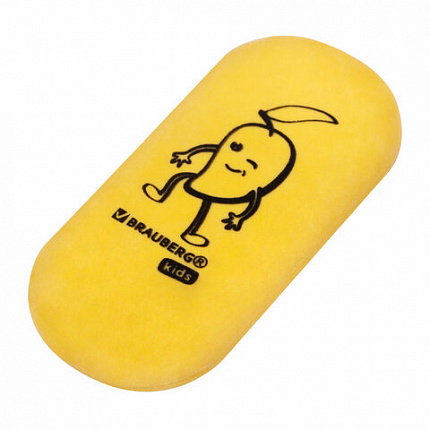 Ластик BRAUBERG KIDS "Fruits", 50х23х10 мм, пастельные цвета ассорти, 272674