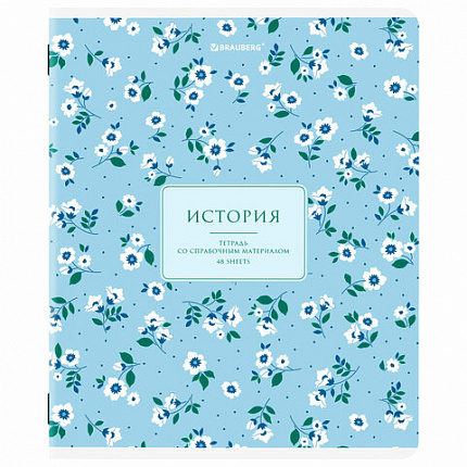 Тетради предметные, КОМПЛЕКТ 12 ПРЕДМЕТОВ, 48 л., рельефный картон, BRAUBERG "BLOSSOM", 405179