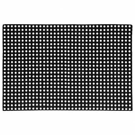 Коврик входной резиновый крупноячеистый грязезащитный 100х150 см, толщина 22 мм, черный, VORTEX