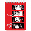 Блокнот МАЛЫЙ ФОРМАТ А6, 108х145 мм, 40 л., гребень, картон, клетка, BRAUBERG, "Anime emotions", 114392