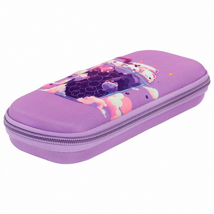 Пенал ЮНЛАНДИЯ, 1 отделение, карман, полиэстер/EVA, 22х10х5 см, "Bubble tea", 273190