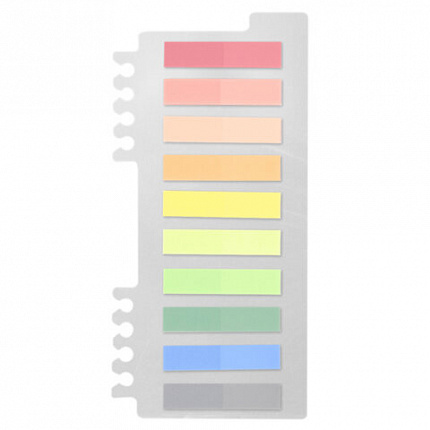 Закладки клейкие пастельные BRAUBERG PASTEL, пластиковые, 45х10 мм, 10 цветов х 20 листов, 115579